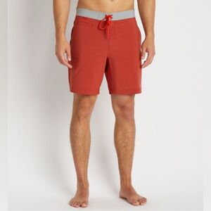 Duluth Trading Co Men's Red and Gray Board Shorts size 36